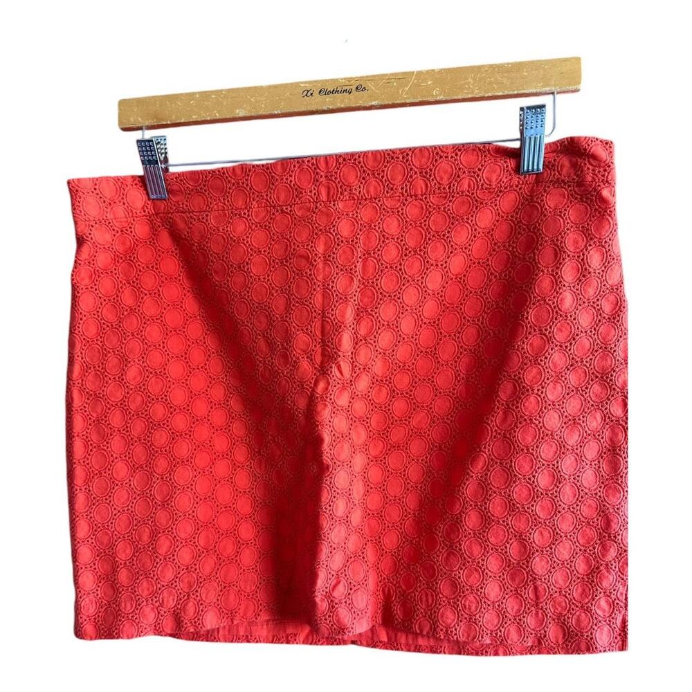 Womens Skirt Size 12 Coral Mini Retro Classic Vacation Beach Packable Travel Fun